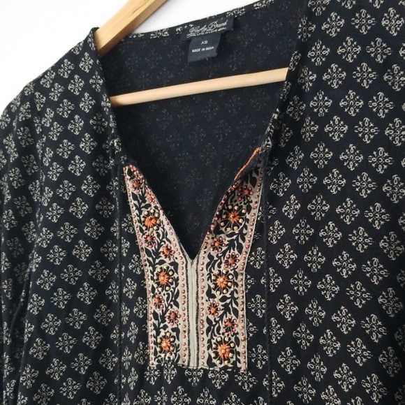 Lucky Brand lightweight boho beaded tunic XS - Picture 2 of 5